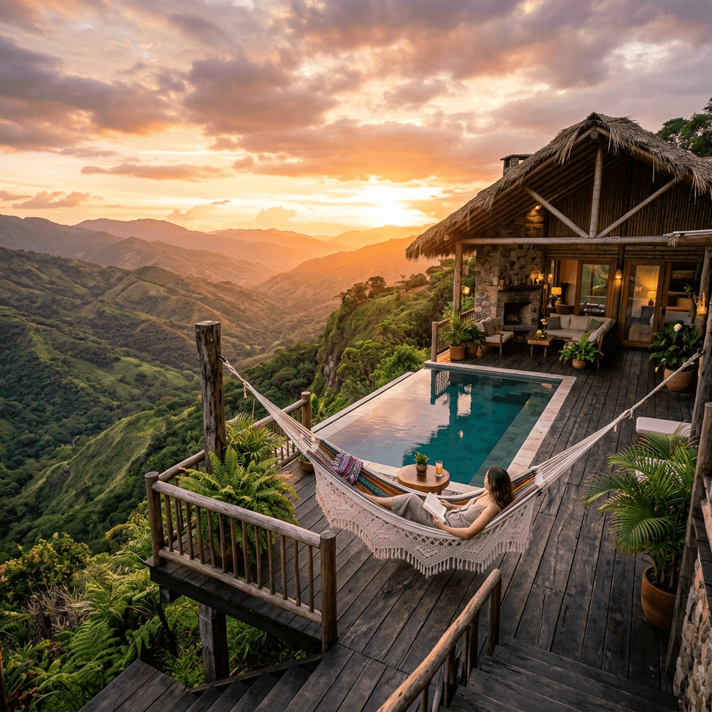 Eco-lodge infinity pool